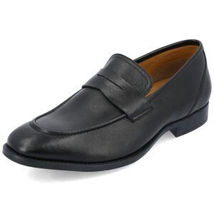 Thomas & Vine Mens Bishop Apron Toe Penny Loafer Black 13 M